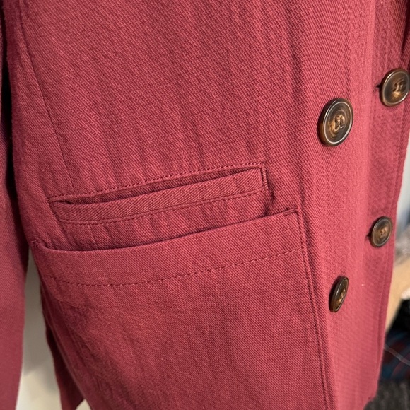 Madewell Burgundy Double-Breasted Blazer - Picture 4 of 9